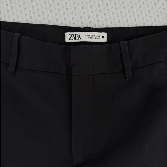 Zara Women’s Tailored Black Pleated Ankle Dress Pants In Size 4 - Picture 7 of 9